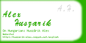 alex huszarik business card