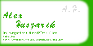 alex huszarik business card